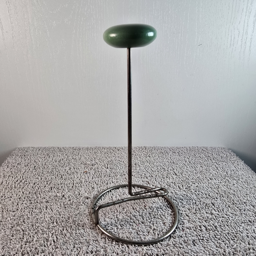 Green Hat Stand with Silver Base - Picture 5 of 5